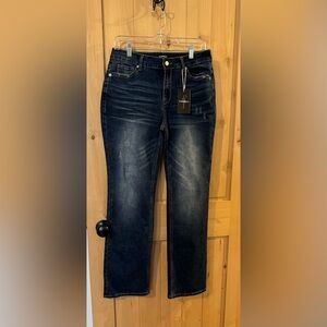 Classic Dark Blue Straight Leg Jeans